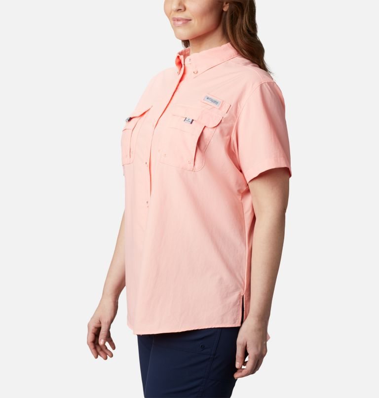 Camasa Columbia PFG Bahama Scurte Sleeve Dama Roz | Plus Size DY18M7ASZ